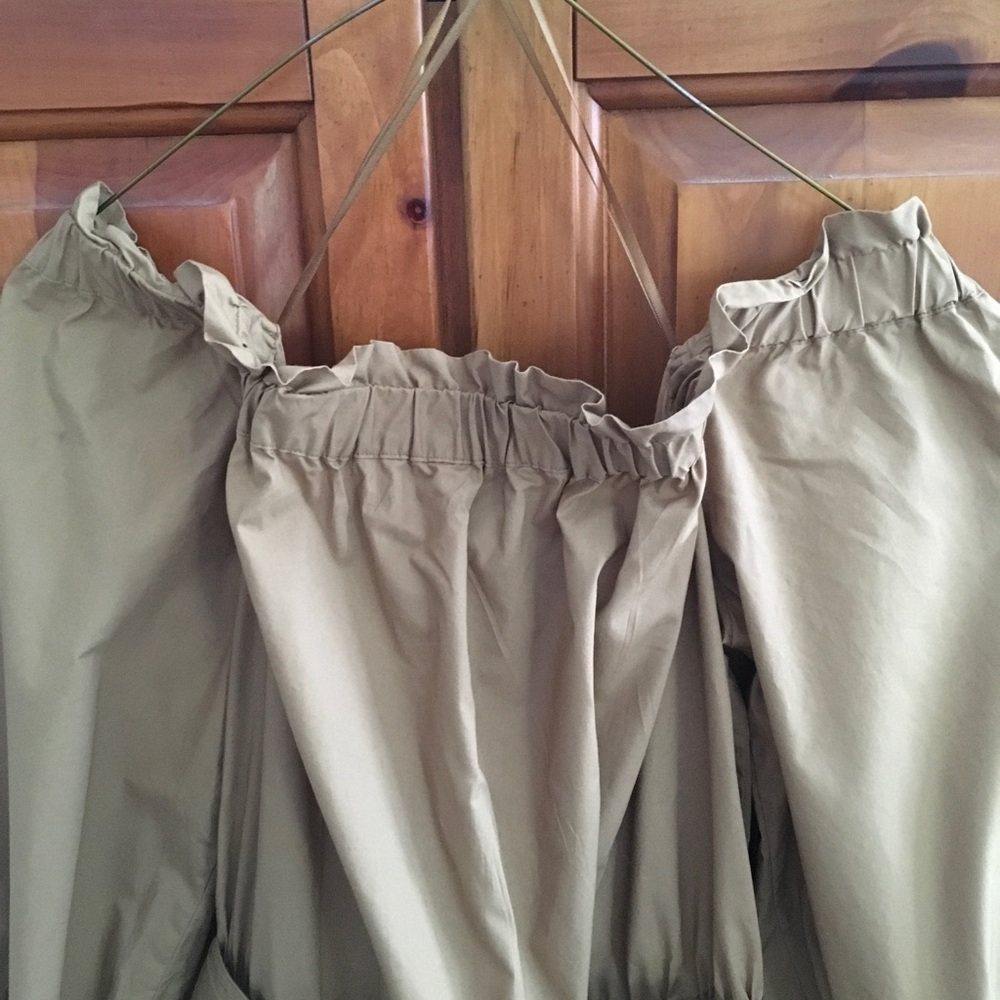 J CREW Black Label Brown Off-Shoulder Jumpsuit 4 - Picture 6 of 6
